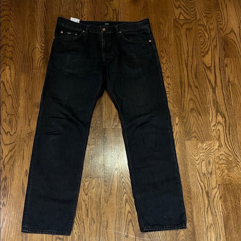 Boss Men's Black Straight Jeans